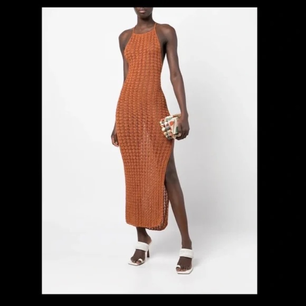 Cult Gaia Demi Crochet Dress L Nwt